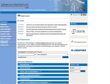 Tablet Screenshot of lebensmitteltechnik.net